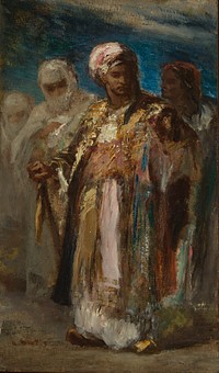 Men in Oriental Costumes by Narcisse Virgilio Diaz de la Pena