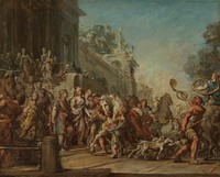 The Departure of Dido and Aeneas for the Hunt by Jean Bernard Restout