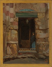 Arab Woman in a Doorway by Jean Leon Gerome