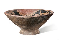 Footed Bowl with Village Scene