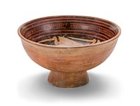 Footed Bowl with Avian Design