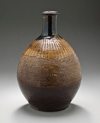 Sake Bottle with Textured Surface