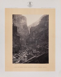 Canon Of The Kanab Wash, Colorado River, Looking North by William Abraham Bell