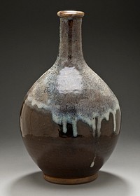 Sake Bottle with Poured Glaze