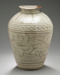 Bottle with Flower, Birds and Peony Design