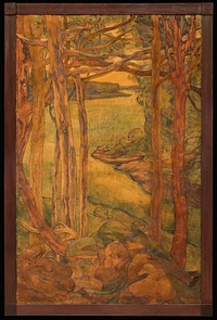 Panel from Allenwood lodge, Vermont by Elizabeth Eaton Burton