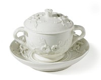 Bouillon Cup and Saucer by Saint Cloud Porcelain Manufactory