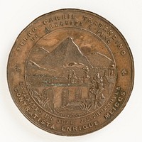 Medal commemorating the Peruvian Railway/Henry Meiggs:  the line from Arequipa to Puno