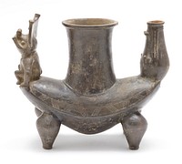 Vessel with Bat and Caiman Figures