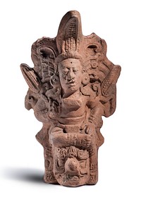 Figurine Whistle of a Maize God Seated on a Personified Mountain