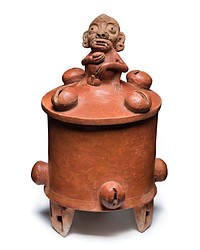 Tripod Vessel with Monkey and Cacao Pods