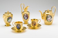 Dejurner (tea service) by Georgius J Van Os and Sevres Porcelain Manufactory