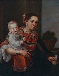 Morisca Woman and Albino Girl (Morisca y albina) by Miguel Cabrera or Juan Patricio Morlete Ruiz