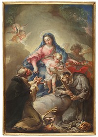 Virgin with St. Francis and St. Dominic by Vicente Lopez y Portana