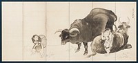 Oxen and Herdboys by Soga Shohaku