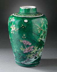 Jar (Ping) with Orchids, Camellias, and Magnolias