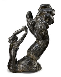 Large Clenched Hand with Figure by Auguste Rodin