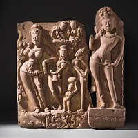 The River Goddess Yamuna and Attendants
