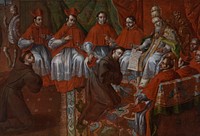 Saint Francis before Pope Honorius III (San Francisco ante el Papa Honorio III) by Luis Berrueco