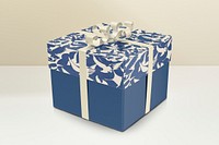 Blue gift box mockup psd