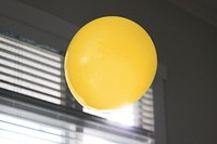 Yellow balloon with blank space