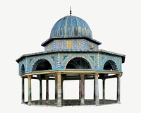 Dome of the Rock shrine in Israel collage element psd