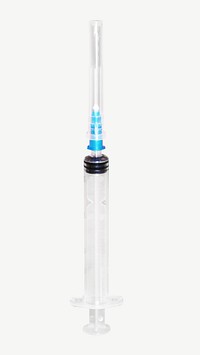 Empty syringe, medical equipment psd