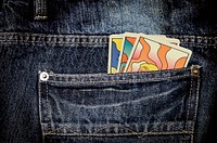 Jeans' back pocket mockup psd