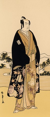 Taikomochi, Japanese man painting by G.A. Audsley-Japanese illustration. Public domain image from our own original 1884 edition of The Ornamental Arts Of Japan. Digitally enhanced by rawpixel.