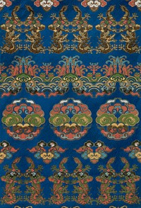 Blue fan pattern by G.A. Audsley-Japanese illustration. Public domain image from our own original 1884 edition of The Ornamental Arts Of Japan. Digitally enhanced by rawpixel.