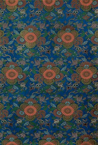 Blue fan pattern by G.A. Audsley-Japanese illustration. Public domain image from our own original 1884 edition of The Ornamental Arts Of Japan. Digitally enhanced by rawpixel.