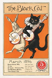 The Black Cat, March (1896) chromolithograph by Nelly Littlehale Murphy. Original public domain image from the Library of Congress. Digitally enhanced by rawpixel.