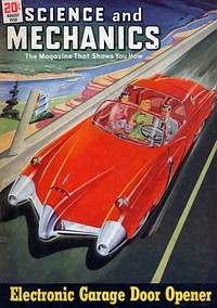 Car of the Future (1950) chromolithograph by Arthur C. Bade. Original public domain image from Wikipedia. Digitally enhanced by rawpixel.