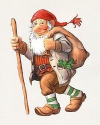 This image is one of 72 from a Swedish Christmas clip art CD (2001) cartoon by AlphaZeta. Original public domain image from Wikipedia. Digitally enhanced by rawpixel.