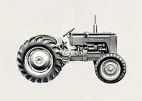 Valmet 33 (1957) drawing by Valmet diesel tractor. Original public domain image from Wikipedia. Digitally enhanced by rawpixel.