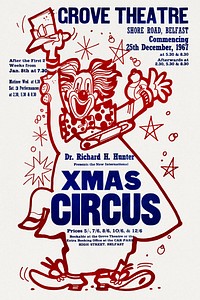 Dr Hunter Papers - Circus Poster (2018) chromolithograph. Original public domain image from Wikipedia. Digitally enhanced by rawpixel.