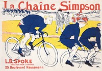 The Simpson Channel (1896), vintage illustration  by Henri de Toulouse-Lautrec. Original public domain image from Digital Commonwealth.  Digitally enhanced by rawpixel.