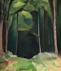 Inside the Wood (1917) oil painting art by Harald Giersing. Original public domain image from The Statens Museum for Kunst. Digitally enhanced by rawpixel.