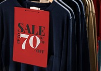 70% sale promotion poster ad
