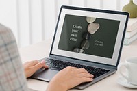 Laptop screen mockup psd 