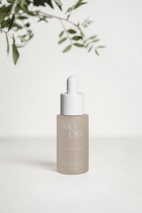 Skincare dropper bottle mockup psd product packaging