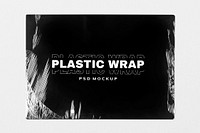 Plastic wrap mockup, product packaging design psd