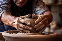 Pottery hand art handicraft. AI generated Image by rawpixel.
