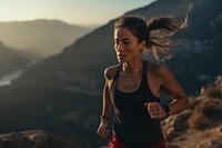 Running wristwatch mountain clothing. AI generated Image by rawpixel.