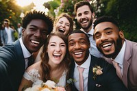 Wedding bride accessory groupshot. 