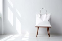 Bag handbag chair white. 