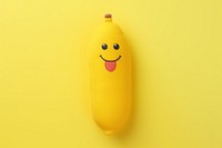 Toy cartoon banana yellow. 