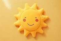 Toy cartoon sun anthropomorphic. 