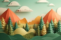 Landscape outdoors graphics origami. AI generated Image by rawpixel.