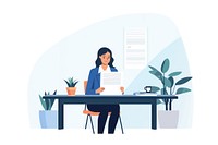 Working table adult woman. AI generated Image by rawpixel.